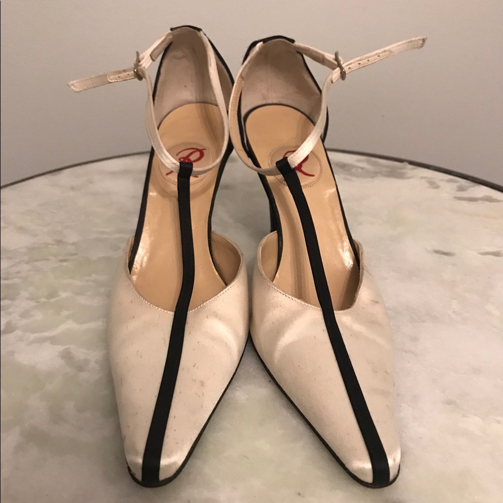 Renaud Pellegrino White Satin Pumps